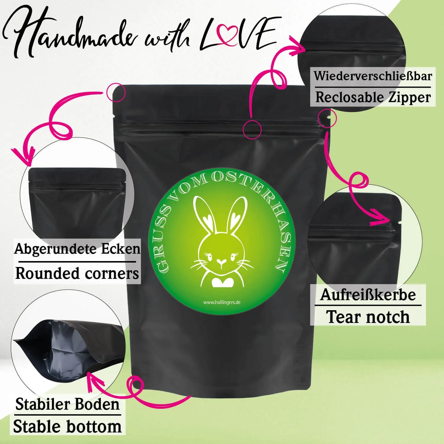 Gruß vom Osterhasen - green (Geschenkkorb)