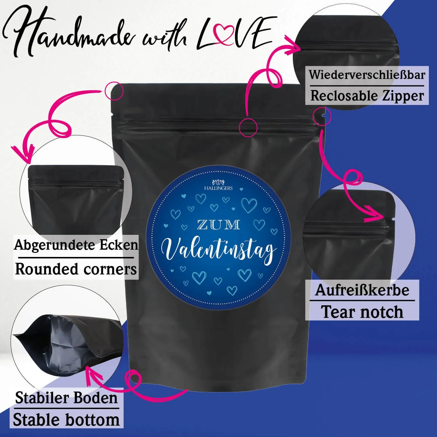 Zum Valentinstag - Blue XXL (Geschenkkorb)