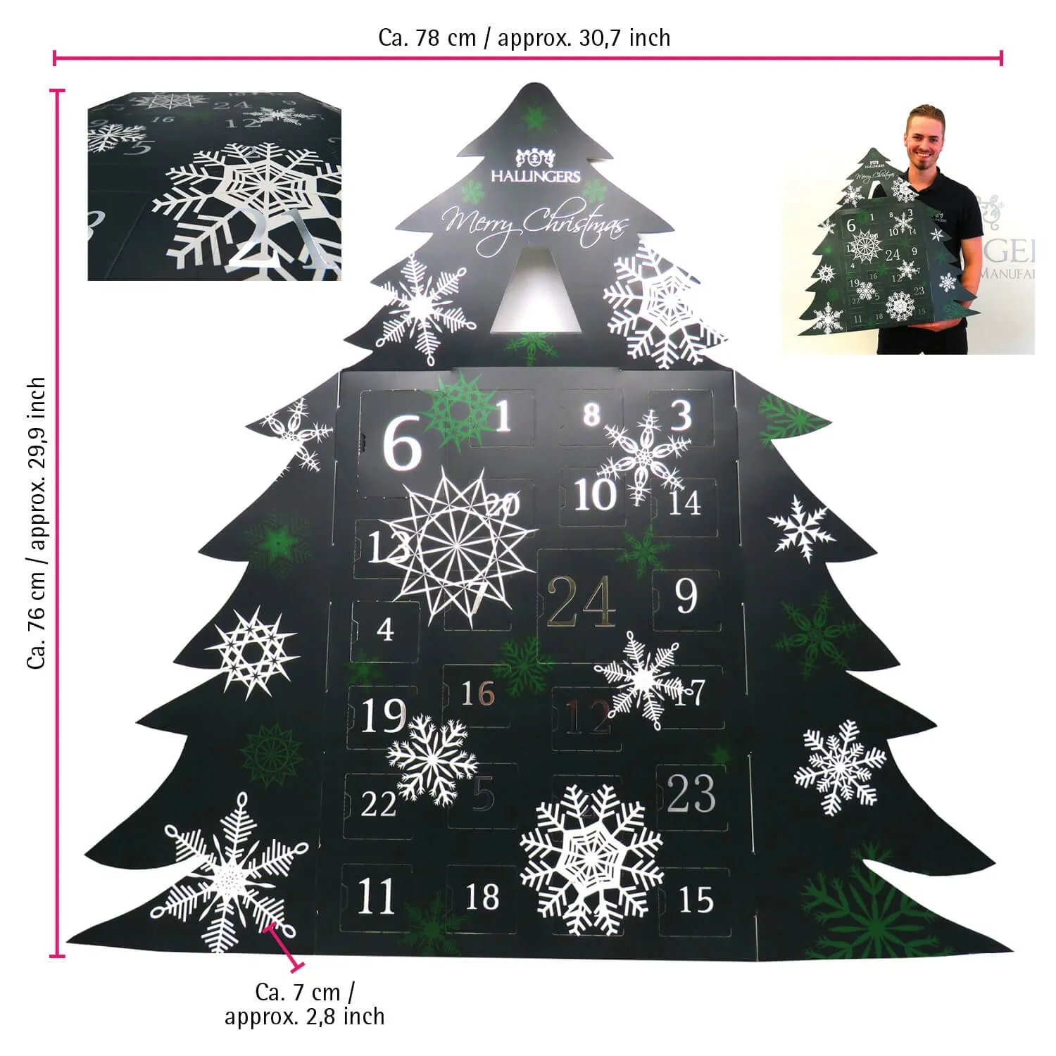 Frohe Weihnachten - Badebomben-Set, 8 Badekugeln Bath Bomb