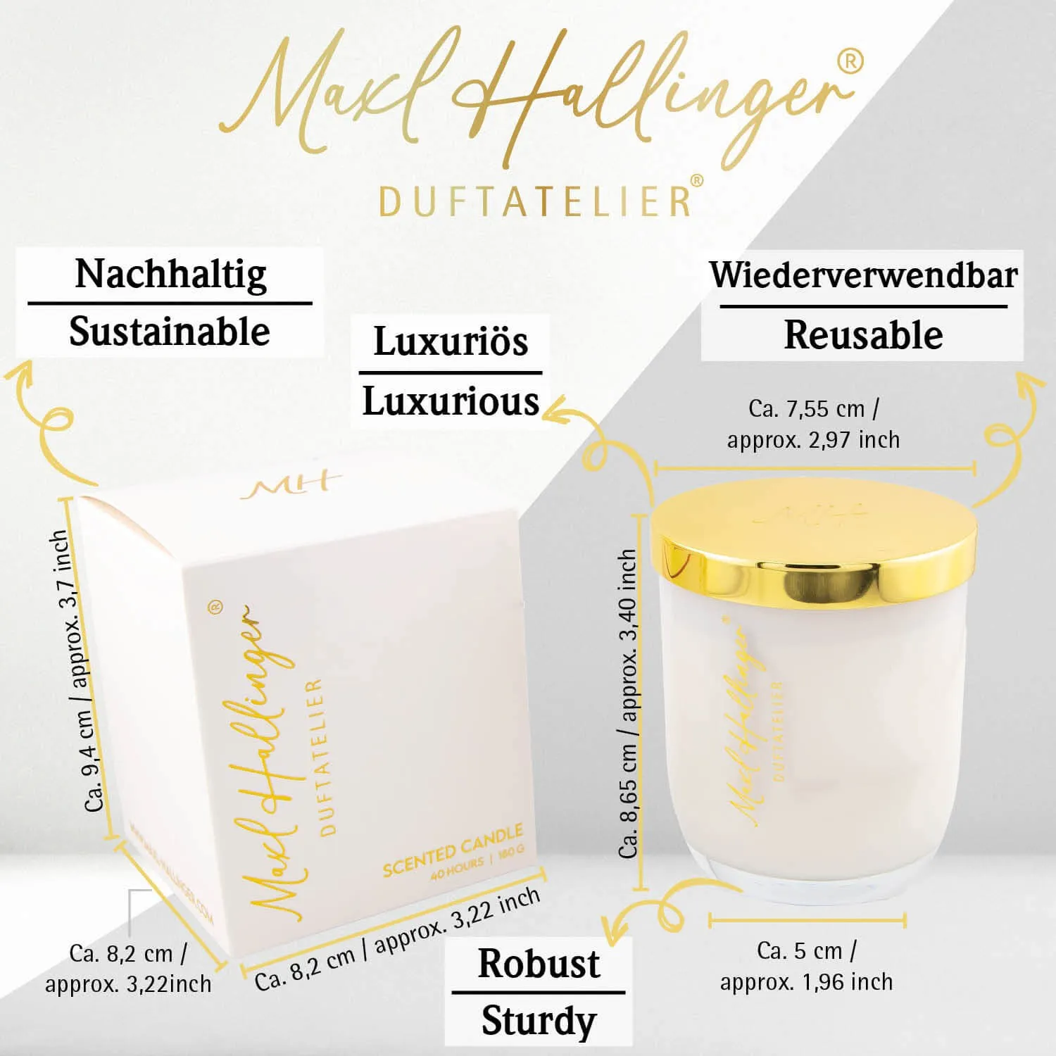 Frohe Weihnachten grüner Kranz (Fresh-Breeze-Duftkerze)