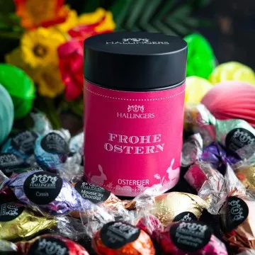 Frohe Ostern - pink (Pralinen-Ostereier-Mix, ohne Alkohol)