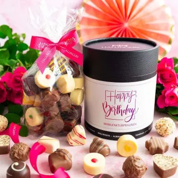 Happy Birthday Pink XXL (Pralinen Mix, ohne Alkohol)