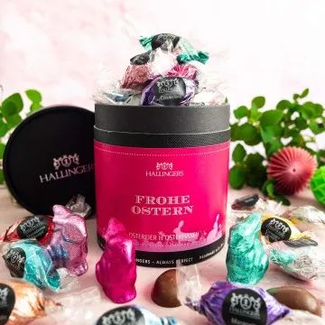 Frohe Ostern XXL - pink (Pralinen-Ostereier-Mix)