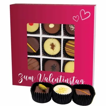 Zum Valentinstag - pink L (Pralinen-Mix)