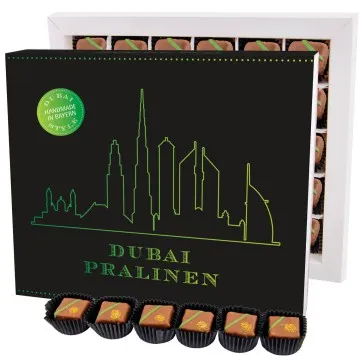 Dubai Pralinen XXL (Pralinenbox) - Dubai Schokolade Style Manufaktur Pralinen handmade in Bayern ohne Alkohol aus Edelkakao (360g)