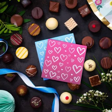 Pink&Blue Hearts 2x (Geschenkkorb)