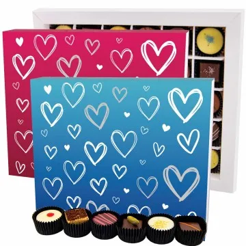 Pink&Blue Hearts 2x XXL (Geschenkkorb)