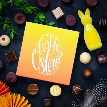 Frohe Ostern Osterei L (Pralinen Mix, ohne Alkohol)