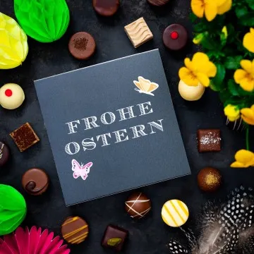 Frohe Ostern Black L (Pralinen Mix, ohne Alkohol)