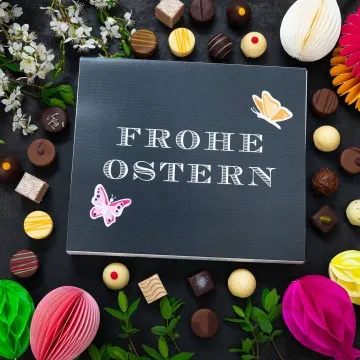 Frohe Ostern Black XL (Pralinen Mix, ohne Alkohol)