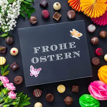Frohe Ostern Black XXL (Pralinen Mix, ohne Alkohol)