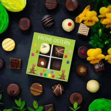 Frohe Ostern grün (Pralinen-Mix)