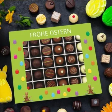 Frohe Ostern grün XXL (Pralinen-Mix)