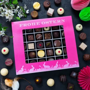 Frohe Ostern pink XXL (Pralinen-Mix)
