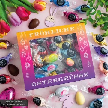 Fröhliche Ostergrüße XL (Pralinen-Ostereier-Mix)