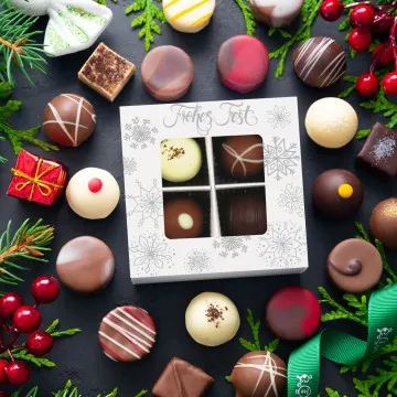 Frohes Fest Weiß (Pralinen-Mix)