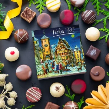 Frohes Fest Snowman Rothenburg (Pralinen Mix, ohne Alkohol)