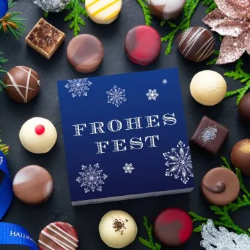 Frohes Fest Blau (Pralinen Mix, ohne Alkohol)