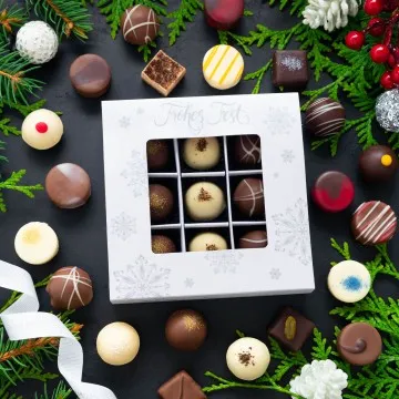 Frohes Fest Weiß L (Pralinen-Mix)