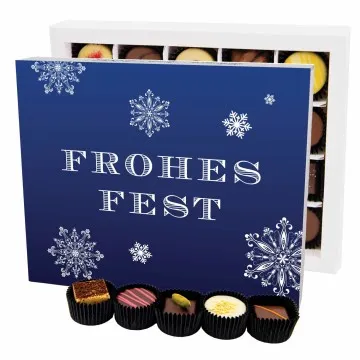 Frohes Fest Blau XL (Pralinen Mix, ohne Alkohol)