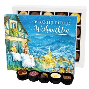 Fröhliche Weihnachten Frau Holle XL - Pralinen, ohne Alkohol handmade