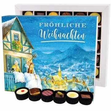 Fröhliche Weihnachten Frau Holle XXL - Pralinen, ohne Alkohol handmade