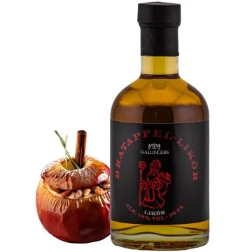 Grossmutters Bratapfel, Likör 18% vol. (Exklusivflasche) - Premium Weihnachts-Likör zu Weihnachten und im Advent als Geschenk zur Weihnacht (350ml)