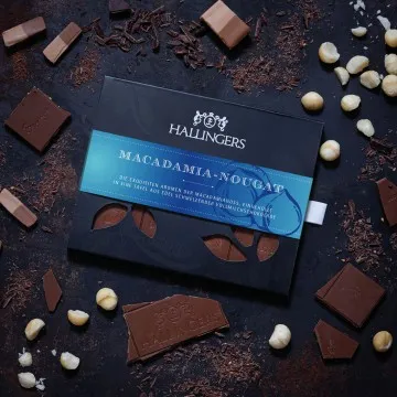 Macadamia-Nougat (Schokoladentafel, Vollmilch)