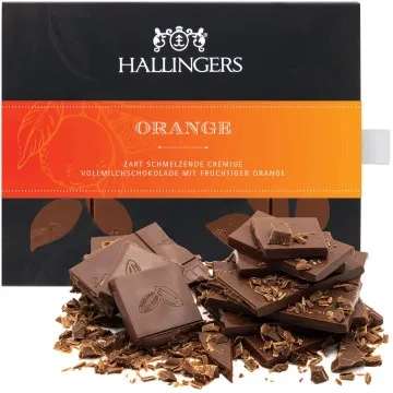 Orange (Tafel-Karton) - Vollmilch Edel-Schokolade mit Orange, handmade (90g)
