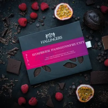 Himbeer-Passionsfrucht (Schokoladentafel, Zartbitter)