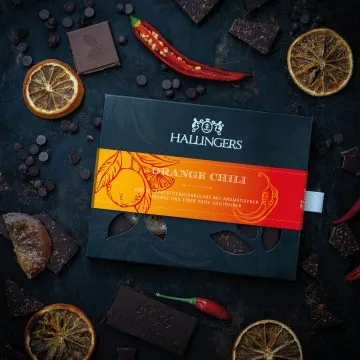 Orange-Chili (Schokoladentafel, Zartbitter)