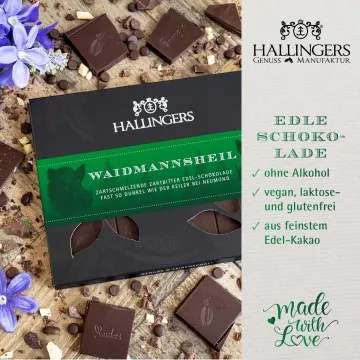 Waidmannsheil (Pur 85%) - Vegane Schokolade, handmade ohne Alkohol