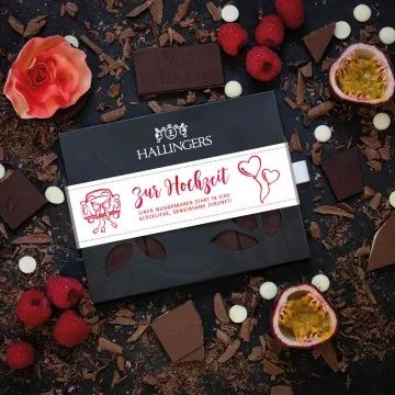 Zur Hochzeit (Schokoladentafel, Zartbitter)