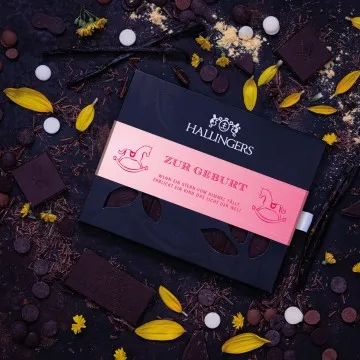 Zur Geburt (Schokoladentafel, Zartbitter)