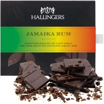 Zartbitter Edel-Schokolade mit Jamaika-Rum, handmade (90g) - Jamaika Rum (Tafel-Karton)