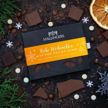 Frohe Weihnachten und ein gutes Neues Jahr (Schokoladentafel, Vollmilch)