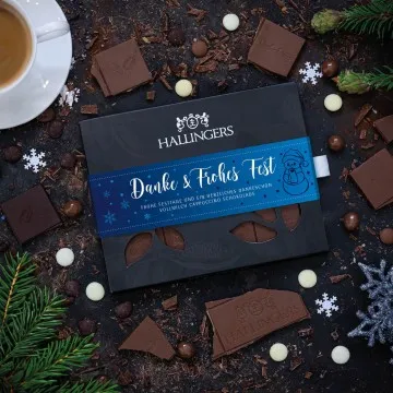 Danke & Frohes Fest (Schokoladentafel, Vollmilch)