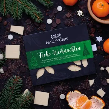 Frohe Weihnachten (Schokoladentafel, weiß)