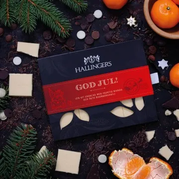 God Jul, red - Svenska (Schokoladentafel, weiß)