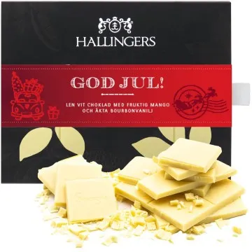 God Jul, red - Svenska (Schokoladentafel, weiß)