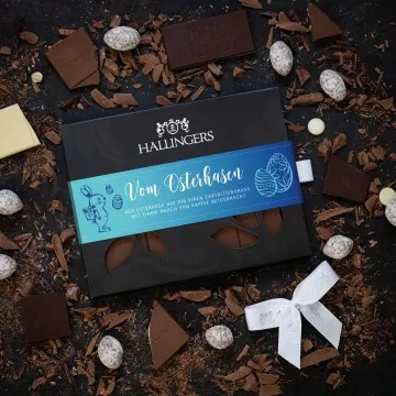 10x Vom Osterhasen (Schokoladentafel, Zartbitter)