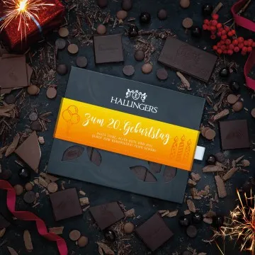 10x Zum 20. Geburtstag (Schokoladentafel, Zartbitter)