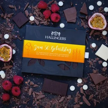 Zum 50. Geburtstag (Schokoladentafel, Zartbitter)