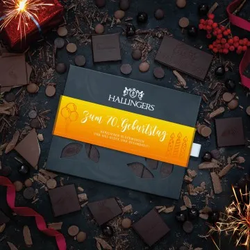 Zum 70. Geburtstag (Schokoladentafel, Zartbitter)