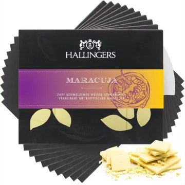 10x Maracuja (Schokoladentafel, weiß)