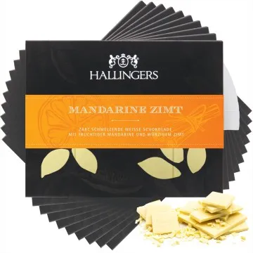 10x Mandarine-Zimt (Schokoladentafel, weiß)