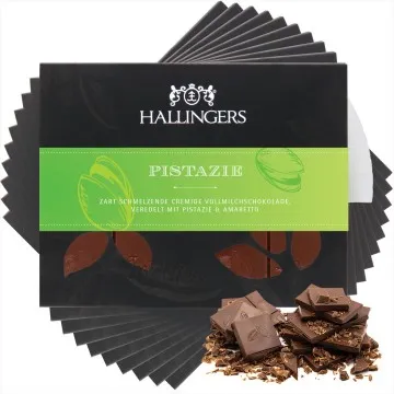 10x Pistazie (Schokoladentafel, Vollmilch)