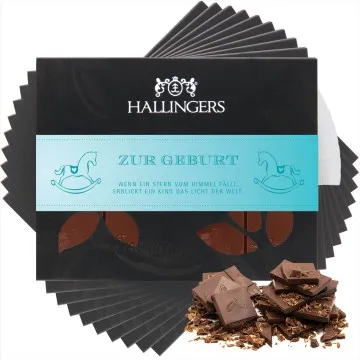 10x Zur Geburt (Schokoladentafel, Vollmilch)