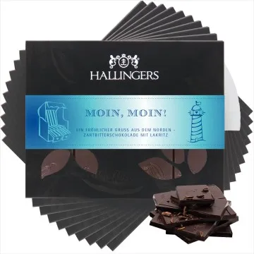 10x Moin, Moin! (Schokoladentafel, Zartbitter)