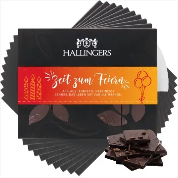 10x Zeit zum Feiern (Schokoladentafel, Zartbitter)